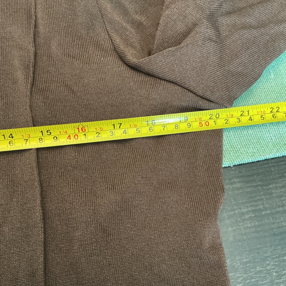 Due Per Due Espresso Button Front Cardigan Jacket L - Picture 6 of 8